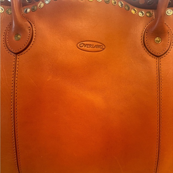 Overland Horizon Studded Argentine Leather Crossbody Handbag - Picture 4 of 9